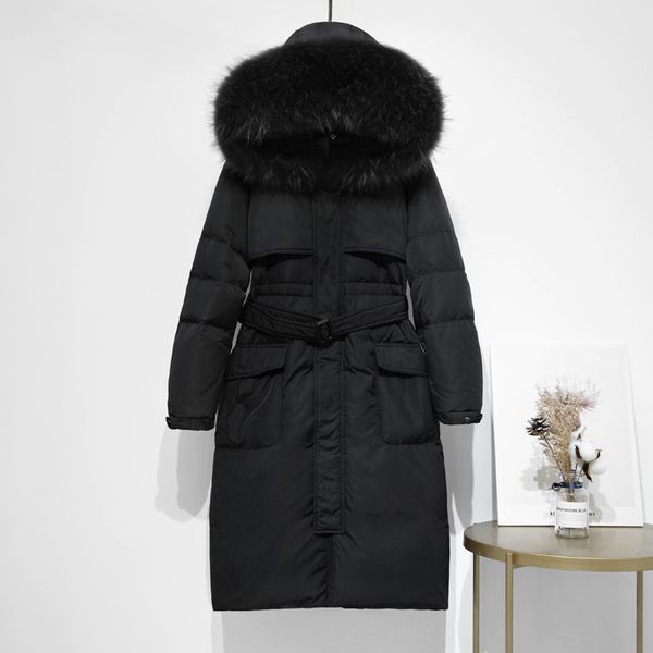 down long in white duck down, winter coat with hood, raccoon skin collar, thick korean women's jacket, 2020 d5b7, Black
down long in white duck down, winter coat with hood, raccoon skin collar, thick korean women's jacket, 2020 d5b7, Black