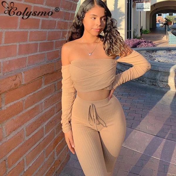 colysmo ribled вязаные женщины костюмы с плечом ruched crop crop top switchstring высокие талии брюки из двух частей штанов набор 2020, Gray
colysmo ribled вязаные женщины костюмы с плечом ruched crop crop top switchstring высокие талии брюки из двух частей штанов набор 2020, Gray