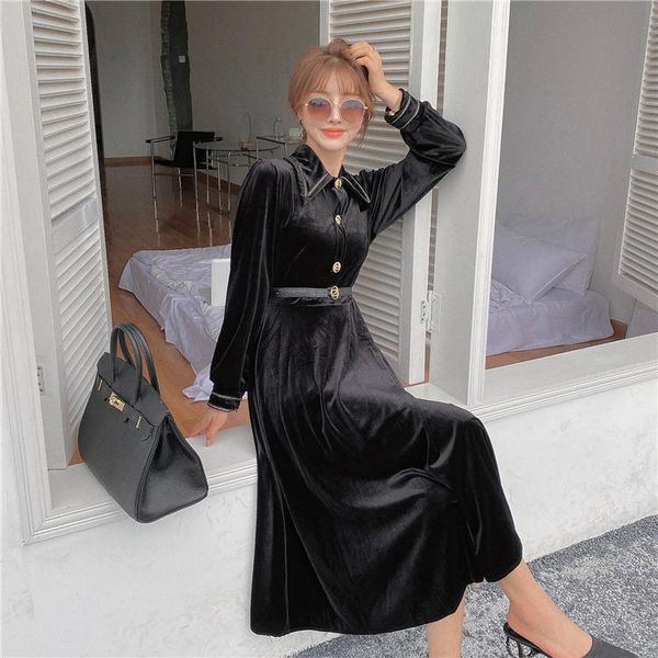 casual dresses winter hepburn wind restoring ancient ways velvet black dress female long sleeve cultivate one's morality show thin dre, Black;gray
casual dresses winter hepburn wind restoring ancient ways velvet black dress female long sleeve cultivate one's morality show thin dre, Black;gray