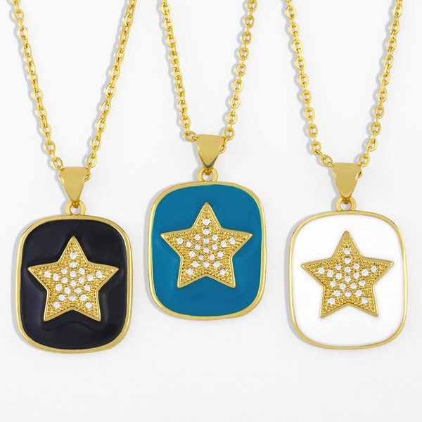 chains fashion all-match hip-hop necklace inlaid zircon five-pointed star pendant women's trend punk charm exquisite, Silver
chains fashion all-match hip-hop necklace inlaid zircon five-pointed star pendant women's trend punk charm exquisite, Silver