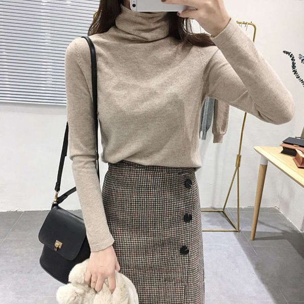 cashmere thickened pile sweater t-shirt women's winter 2020 new long sleeve high neck bottom coat, White
cashmere thickened pile sweater t-shirt women's winter 2020 new long sleeve high neck bottom coat, White