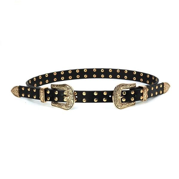 punk style pu leather women rivet belts design female male vintage belt fashion double pin buckle waistband jeans dropshipping, Black;brown
punk style pu leather women rivet belts design female male vintage belt fashion double pin buckle waistband jeans dropshipping, Black;brown