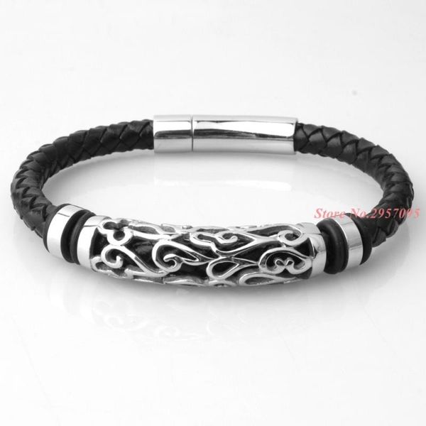 link, chain fashion men black leather bracelet stainless steel magnetic buckle bracelets & bangles male punk jewelry
link, chain fashion men black leather bracelet stainless steel magnetic buckle bracelets & bangles male punk jewelry
