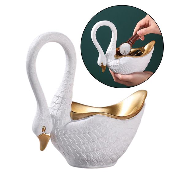 elegant swan key bowl, resin swan figurine storage holder deskcandy dish organizer for home decoration keys phone wallet coin storage
elegant swan key bowl, resin swan figurine storage holder deskcandy dish organizer for home decoration keys phone wallet coin storage