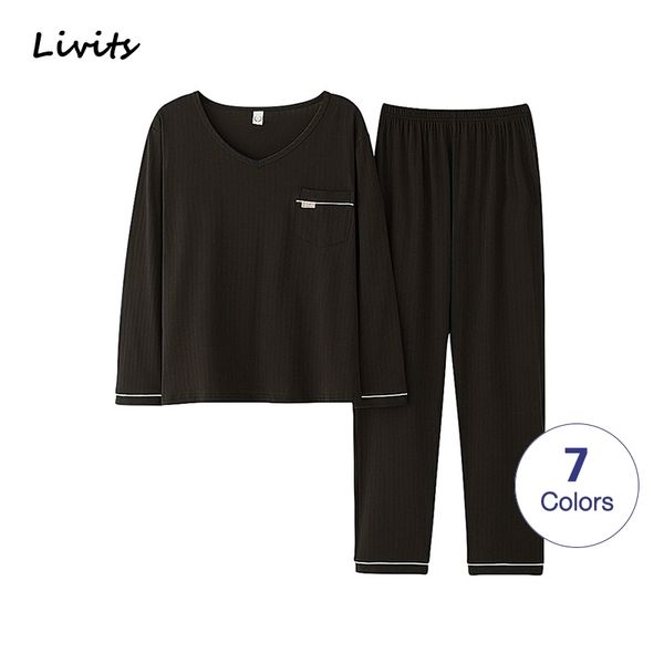men pajamas sets with pocket cotton pyjamas sleepwear nightwear v-neck long sleeve striped casual sa0998 201125, Black;brown
men pajamas sets with pocket cotton pyjamas sleepwear nightwear v-neck long sleeve striped casual sa0998 201125, Black;brown