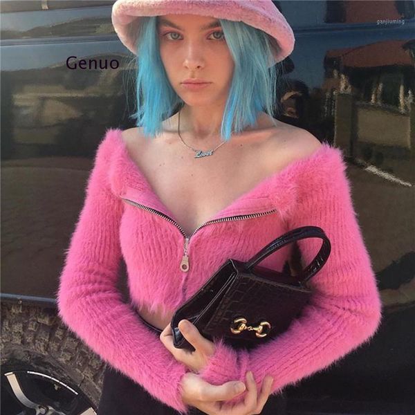 pink cropped cardigan women autumn winter sweater off shoulder zipper knitted crop fluffy cardigans1, White
pink cropped cardigan women autumn winter sweater off shoulder zipper knitted crop fluffy cardigans1, White