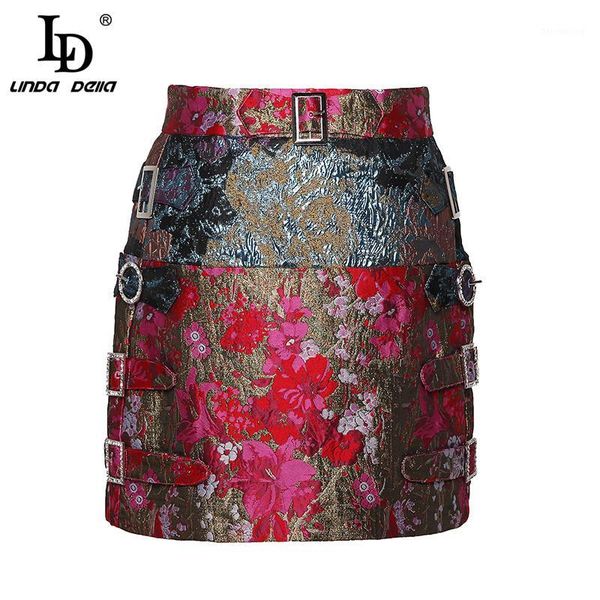 ld linda della new fashion designer summer pencil skirts women vintage printed mini short skirts, Black 
ld linda della new fashion designer summer pencil skirts women vintage printed mini short skirts, Black