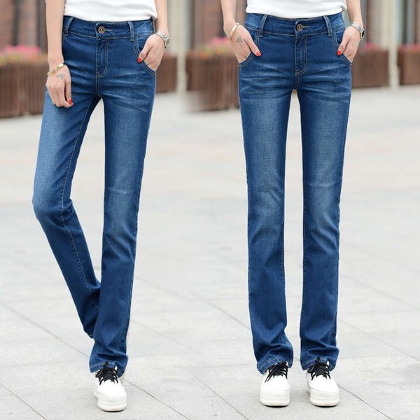 korean version of straight with hip lifting and slim fit classic medium blue women's jeans pants
korean version of straight with hip lifting and slim fit classic medium blue women's jeans pants