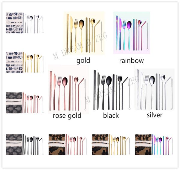 10pcs/set flatware set high grade 304 stainless steel portable cutlery set knife fork spoon straw dinnerware set student traveler tableware
10pcs/set flatware set high grade 304 stainless steel portable cutlery set knife fork spoon straw dinnerware set student traveler tableware
