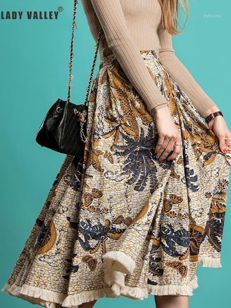 retro printed hem fringed pleated skirt ladies spring fashion wild a word temperament big swing1, Black
retro printed hem fringed pleated skirt ladies spring fashion wild a word temperament big swing1, Black