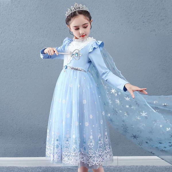 and winter new girl's long autumn ice snow wonderland princs skirt aisha children's drs, Red;yellow
and winter new girl's long autumn ice snow wonderland princs skirt aisha children's drs, Red;yellow