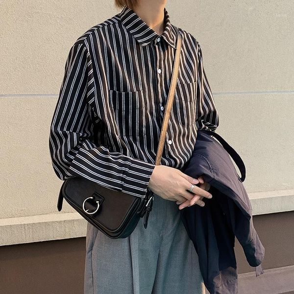 2019 autumn new korean trend japanese striped harajuku loose casual lapel street long-sleeved shirt streetwear1, White;black
2019 autumn new korean trend japanese striped harajuku loose casual lapel street long-sleeved shirt streetwear1, White;black