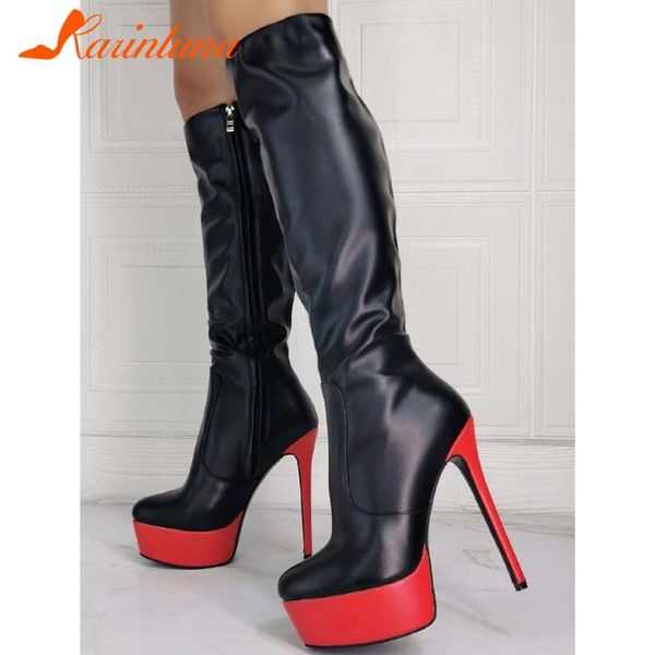 boots karin 2021 arrivels fashion shoes mid-calf platform ultra high heels zipper party night club footwear, Black
boots karin 2021 arrivels fashion shoes mid-calf platform ultra high heels zipper party night club footwear, Black
