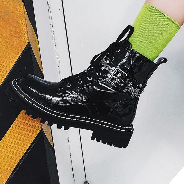 100% cow leather boots women buckle 4cm thick heels autumn winter ankle boots shoes woman motorcycle, Black
100% cow leather boots women buckle 4cm thick heels autumn winter ankle boots shoes woman motorcycle, Black