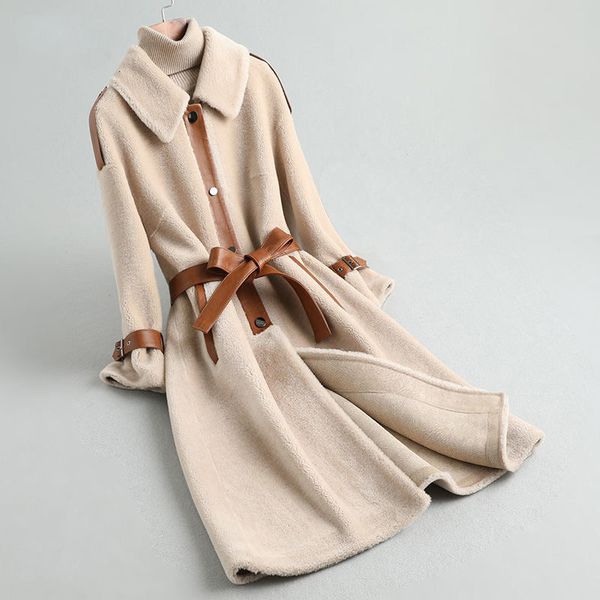 new fashion 2021 winter wool the long female belt turn down collar warm coat plus size coats 7g5m, Black
new fashion 2021 winter wool the long female belt turn down collar warm coat plus size coats 7g5m, Black