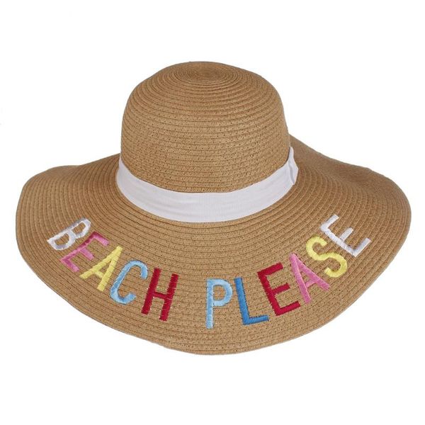 wide brim hats summer 2021 color letter embroidered straw hat women's foldable sun seaside beach big cornice children, Blue;gray
wide brim hats summer 2021 color letter embroidered straw hat women's foldable sun seaside beach big cornice children, Blue;gray