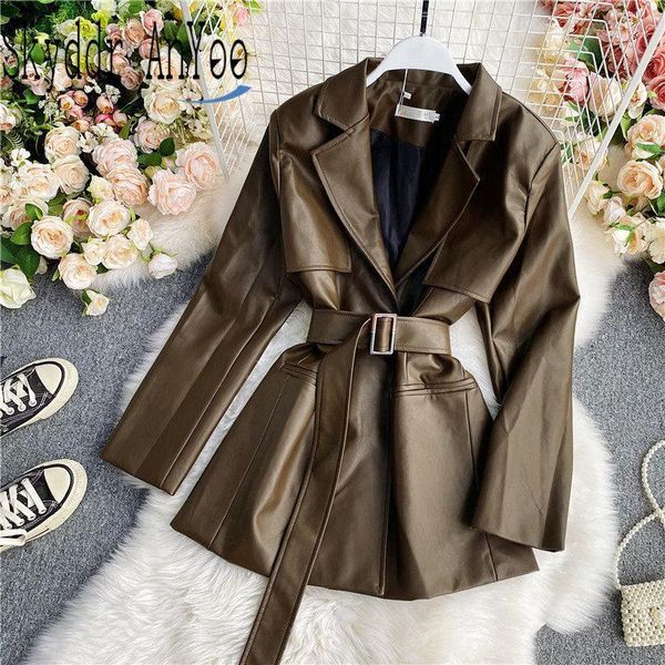2020 women's moto biker leather jacket autumn winter chic with belt slim woman coat turndown collar pu leather jacket outwear1, Black
2020 women's moto biker leather jacket autumn winter chic with belt slim woman coat turndown collar pu leather jacket outwear1, Black