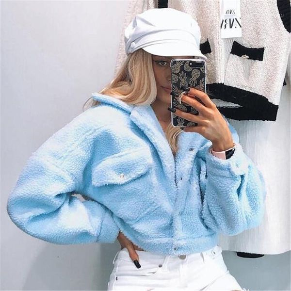winter warm soft white velvet short jacket ladies casual long sleeve turn-down collar fleece coat with pockets blue overcoats1, Black;brown
winter warm soft white velvet short jacket ladies casual long sleeve turn-down collar fleece coat with pockets blue overcoats1, Black;brown