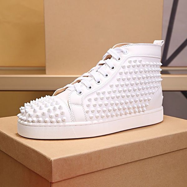 mens women platform shoes womens sparkling diamond spikes high mid black red white designer sneakers leather casual shoes
mens women platform shoes womens sparkling diamond spikes high mid black red white designer sneakers leather casual shoes