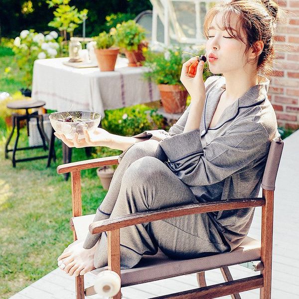 new age season modal pajamas female trousers lapels long-sleeved two-piece loose household to take nuisette femme ropa de mujer1, Black;red
new age season modal pajamas female trousers lapels long-sleeved two-piece loose household to take nuisette femme ropa de mujer1, Black;red