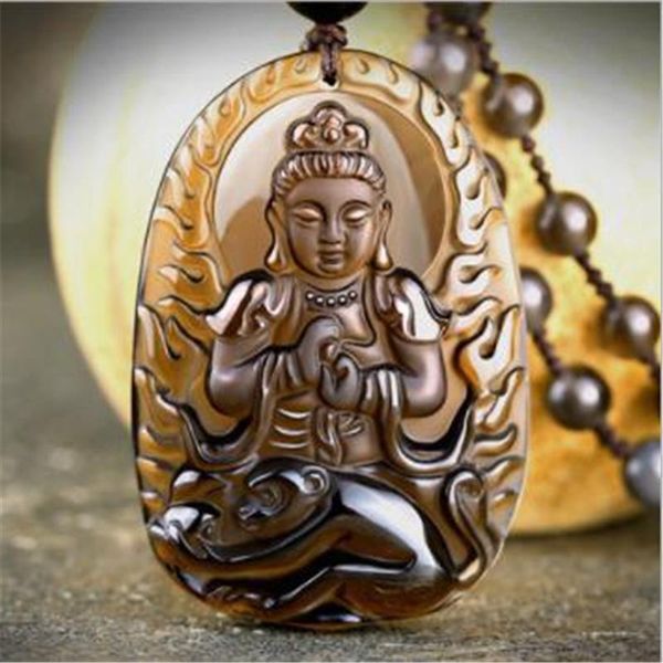 pendant necklaces drop obsidian upgrade this life of the eight guardian god men and women, Silver
pendant necklaces drop obsidian upgrade this life of the eight guardian god men and women, Silver