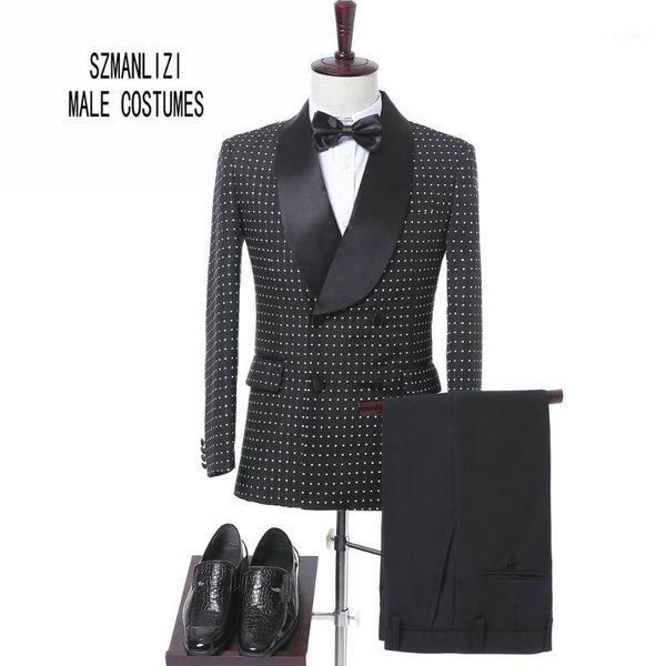 elegant brand men suits 2021 costume homme tailored black dots double breasted tuxedos groom wedding suits formal party1, White;black
elegant brand men suits 2021 costume homme tailored black dots double breasted tuxedos groom wedding suits formal party1, White;black
