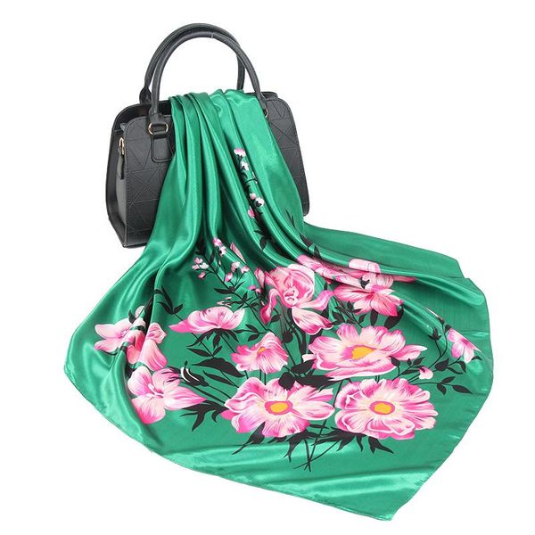 scarves fashion satin silk scarf women floral print handkerchief shawls and wraps hijab female 90*90cm bandanna hair / head, Blue;gray
scarves fashion satin silk scarf women floral print handkerchief shawls and wraps hijab female 90*90cm bandanna hair / head, Blue;gray