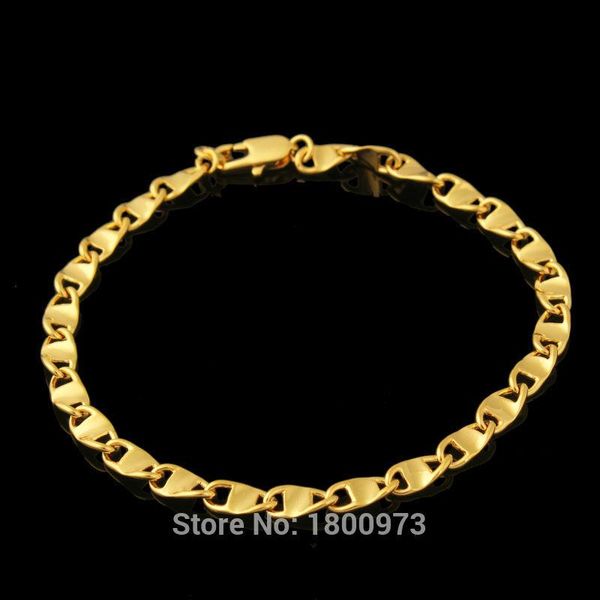 . gold color wide 4 mm classic link chain bracelets & bangles for women/ men fashion jewelry ing, Black
. gold color wide 4 mm classic link chain bracelets & bangles for women/ men fashion jewelry ing, Black