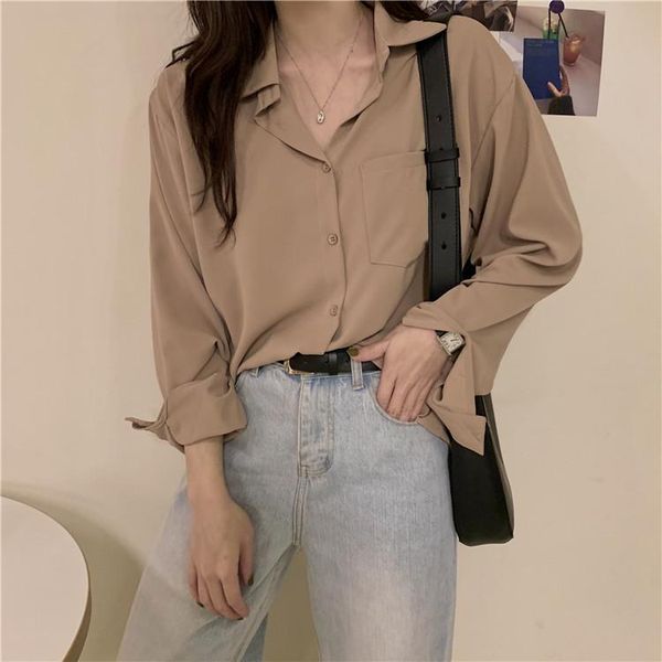 long-sleeved shirts women 2020 autumn new korean women blouses wild loose mid-length solid color ladies shirt undefined ovresize, White
long-sleeved shirts women 2020 autumn new korean women blouses wild loose mid-length solid color ladies shirt undefined ovresize, White