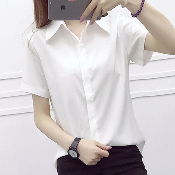 women's blouses & shirts 2021 summer white slim office women fashion turn-down collar short sleeve fresh female korean clothing blusas
women's blouses & shirts 2021 summer white slim office women fashion turn-down collar short sleeve fresh female korean clothing blusas