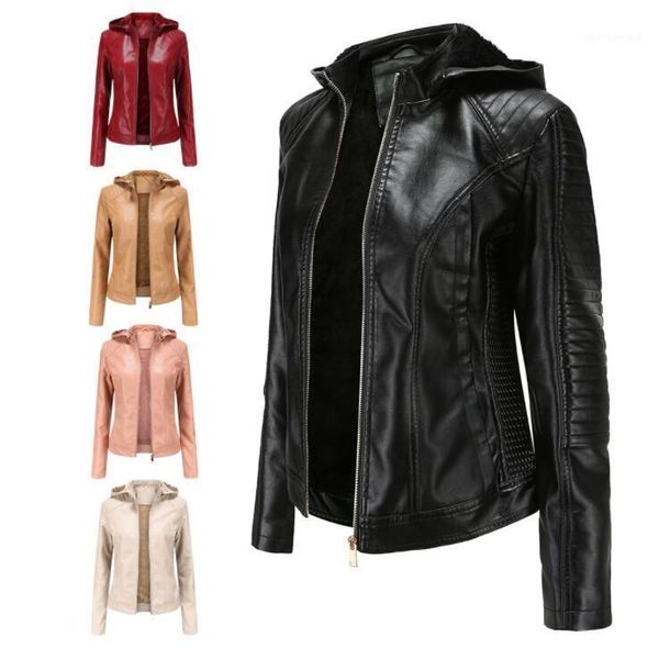 new high-quality 2020 autumn and winter plus size plus velvet leather jacket female hooded short jacket warm female1, Black
new high-quality 2020 autumn and winter plus size plus velvet leather jacket female hooded short jacket warm female1, Black