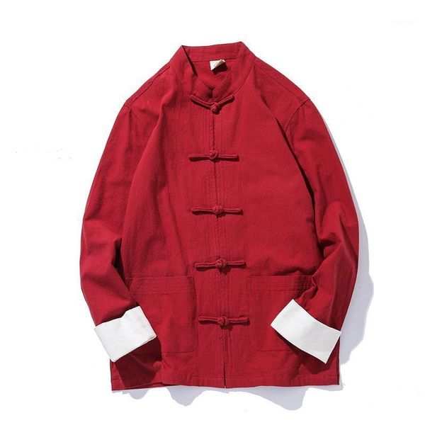 chinese style tang suit shirt men's antique stand-up collar large size retro cotton and linen long-sleeved shirt1, Red
chinese style tang suit shirt men's antique stand-up collar large size retro cotton and linen long-sleeved shirt1, Red
