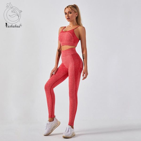 yoga outfits yushuhua knitting gym seamless set 2 pieces women sports bra fitness leggings clothing stretch breathable clothes, White;red
yoga outfits yushuhua knitting gym seamless set 2 pieces women sports bra fitness leggings clothing stretch breathable clothes, White;red