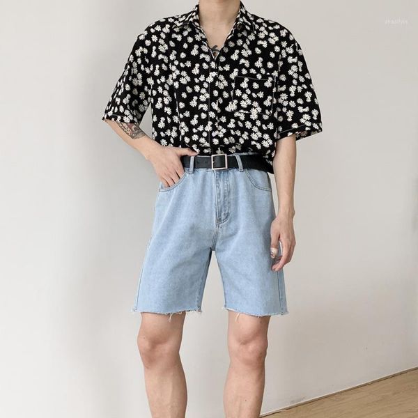 5 colors men summer broken hem casual jeans shorts male japan korea style streetwear vintage fashion denim shorts1, Blue 
5 colors men summer broken hem casual jeans shorts male japan korea style streetwear vintage fashion denim shorts1, Blue