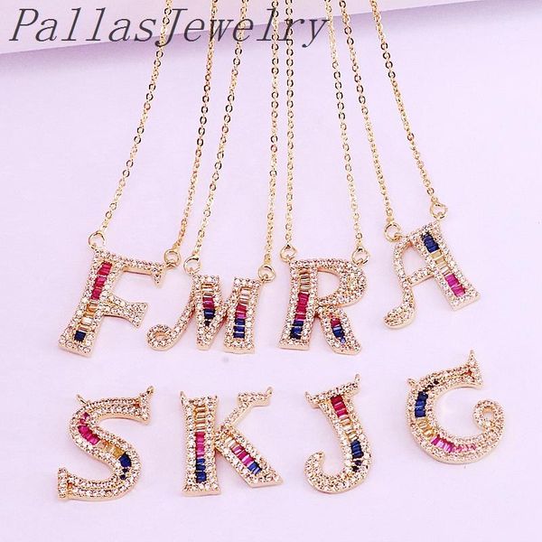 8pcs fashion rainbow cz micro pave 26 intitial letter link chain jewelry charm pendant necklaces, Silver
8pcs fashion rainbow cz micro pave 26 intitial letter link chain jewelry charm pendant necklaces, Silver