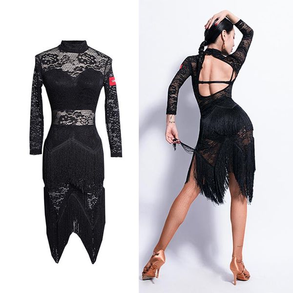 stage wear backless latin dress for women tango salsa cha samba rumba performance fringe dresses lace tassel practice dc4719, Black;red
stage wear backless latin dress for women tango salsa cha samba rumba performance fringe dresses lace tassel practice dc4719, Black;red