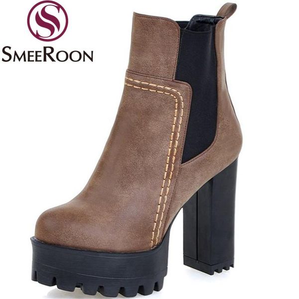 smeeroon fashion round toe high heels boots slip on keep warm winter boots for women platform ankle party shoes big size, Black
smeeroon fashion round toe high heels boots slip on keep warm winter boots for women platform ankle party shoes big size, Black