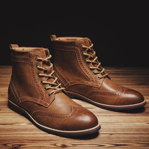 fashions of men's luxury ankle size big sculpture tan cow leather shoes lace to bullock cowboy shoe desert zapatos boot hh4t, Black
fashions of men's luxury ankle size big sculpture tan cow leather shoes lace to bullock cowboy shoe desert zapatos boot hh4t, Black