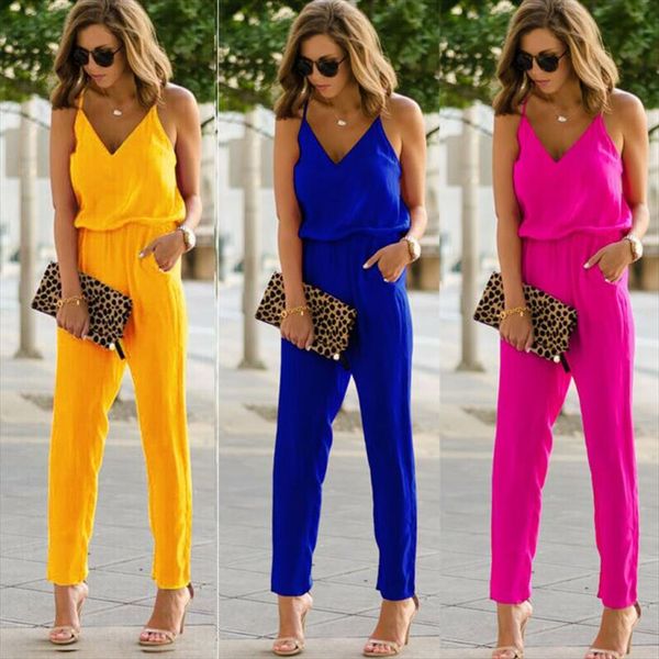 women spaghetti summer sleeveless jumpsuit strap wide legs v neck female bodycon jumpsuit bodysuit long pant trouser, Black;white
women spaghetti summer sleeveless jumpsuit strap wide legs v neck female bodycon jumpsuit bodysuit long pant trouser, Black;white