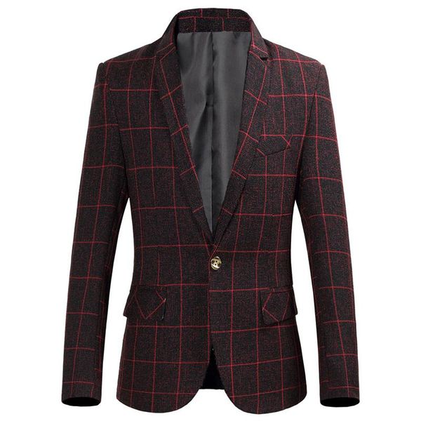 fashion new men's single button blazer retro classic plaid slim suit jacket wine red gray fashion business casual blazer size, White;black
fashion new men's single button blazer retro classic plaid slim suit jacket wine red gray fashion business casual blazer size, White;black