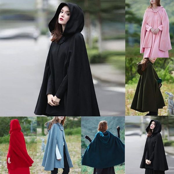 kalenmos retro ladies hooded cloak women jacket loose material loose solid color long-sleeved casual medieval windbreaker coat1, Black;brown
kalenmos retro ladies hooded cloak women jacket loose material loose solid color long-sleeved casual medieval windbreaker coat1, Black;brown