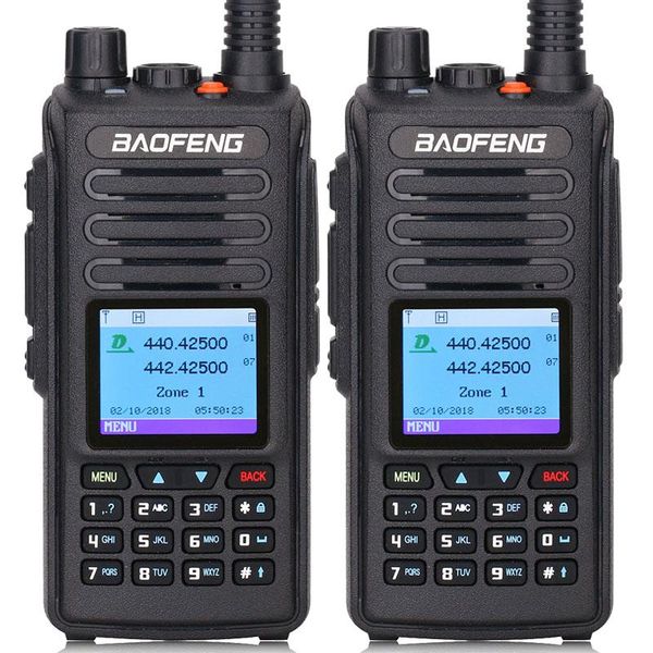 2pcs baofeng dm-1702 (gps) dmr digita walkie talkie v/u dual band dual time slot tier 1&2 2200mah battery ham portable radio
2pcs baofeng dm-1702 (gps) dmr digita walkie talkie v/u dual band dual time slot tier 1&2 2200mah battery ham portable radio