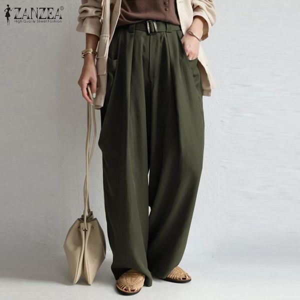 autumn women solid wide leg pants zanzea fashion casual loose long trousers elastic waist pantalon plus size palazzo robe femme, Black;white
autumn women solid wide leg pants zanzea fashion casual loose long trousers elastic waist pantalon plus size palazzo robe femme, Black;white