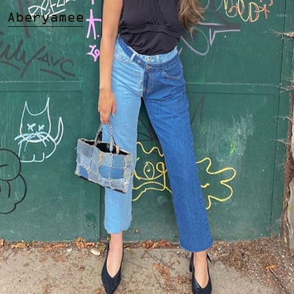 aberyamee baggy jeans women irregular casual new 2020 high waist button pockets trousers street spliced denim pants female1, Blue
aberyamee baggy jeans women irregular casual new 2020 high waist button pockets trousers street spliced denim pants female1, Blue