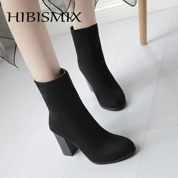 hibismix plus size women ankle boots 2020 autumn zipper flock high heeled boots female shoes 12491, Black
hibismix plus size women ankle boots 2020 autumn zipper flock high heeled boots female shoes 12491, Black
