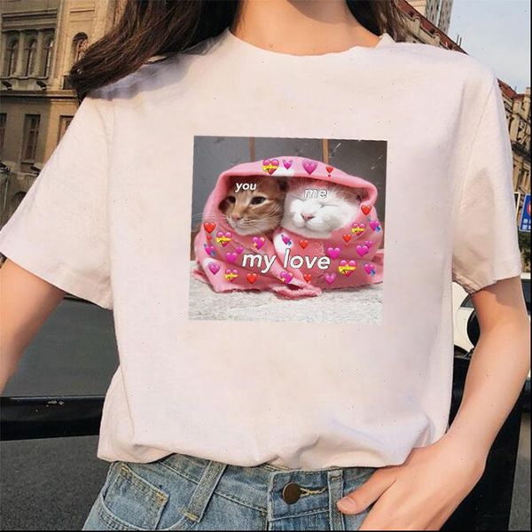 new kawaii cat shirts summer women cartoon graphic printed t shirt round neck woman clothing short sleeve tshirts, White
new kawaii cat shirts summer women cartoon graphic printed t shirt round neck woman clothing short sleeve tshirts, White