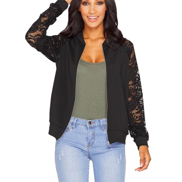 fashion new coats lace printed bomber jackets women long sleeve zipper basic hollow out 2019 spring perspective short coat, Black;brown
fashion new coats lace printed bomber jackets women long sleeve zipper basic hollow out 2019 spring perspective short coat, Black;brown