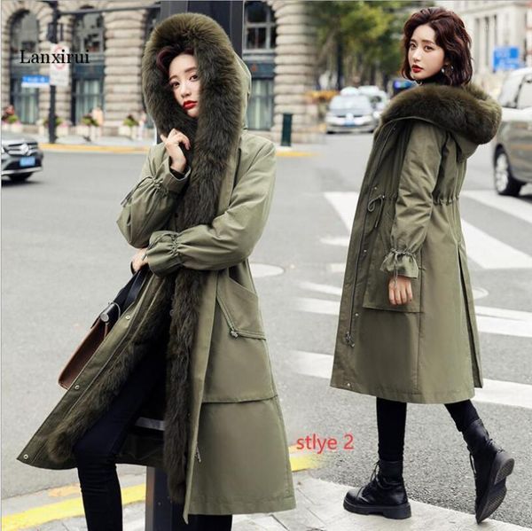 new women large fake raccoon collar hooded thick fur liner coat black army green parkas outwear winter jacket1
new women large fake raccoon collar hooded thick fur liner coat black army green parkas outwear winter jacket1