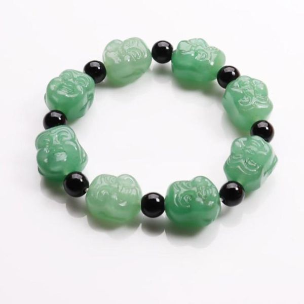 fyjs unique stackable buddha head natural green aventurine stretchy bracelet religious style jewelry, Golden;silver
fyjs unique stackable buddha head natural green aventurine stretchy bracelet religious style jewelry, Golden;silver