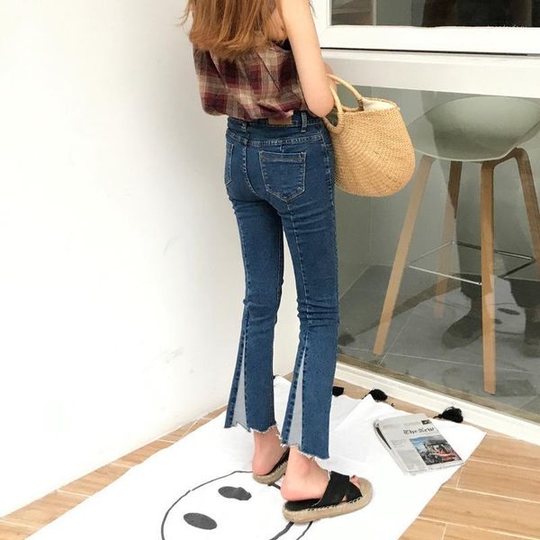 women's jeans cuffs bleached flare leg wide denim bulift korean high waist flared pants office lady trousers1, Blue
women's jeans cuffs bleached flare leg wide denim bulift korean high waist flared pants office lady trousers1, Blue